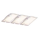 Cadco Third Size Clear Polycarbonate Lids Accessory (3 Pack), CL-3