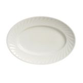 Tuxton&reg; Meridian 13-3/8" x 10" Eggshell Oval Platter