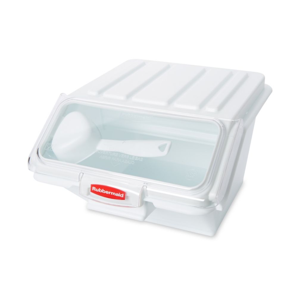 Rubbermaid&reg; White 40 Cup Storage Bin with Scoop