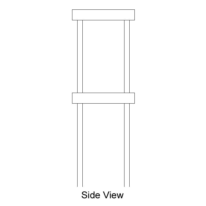Randell&reg; 63" Double Tier Deck Mounted Overshelf