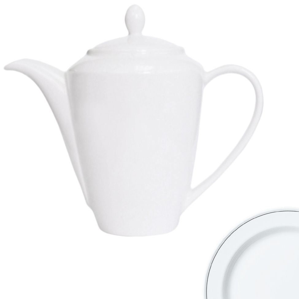 Steelite Performance Simplicity Black Line Madison 30 Oz Coffee Pot