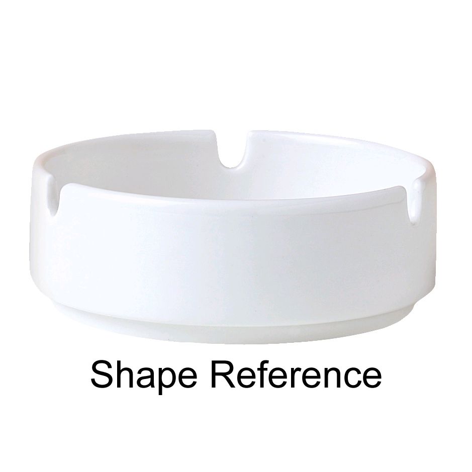 Steelite Distinction No. 7 Vogue White 4" Ashtray with 3 Notches