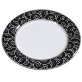 Carlisle Durus&reg; Wide Rim  Black Waves Plate