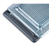 Delfin 26x9x1 in. Rectangular Acrylic Black Prism Tray