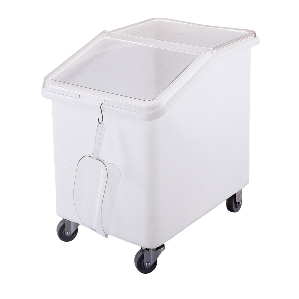 Cambro&reg; White 37-gal Ingredient Bin w/ Clear Lid