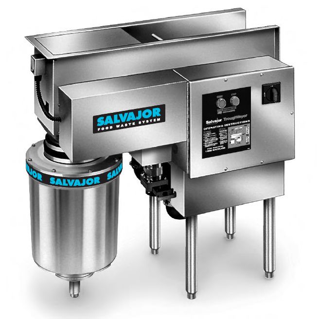 Salvajor TroughVeyor 3-HP Left Side Food Waste Disposal System