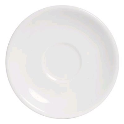 Tuxton&reg; 6" Alaska / Colorado Porcelain White Coupe Saucer