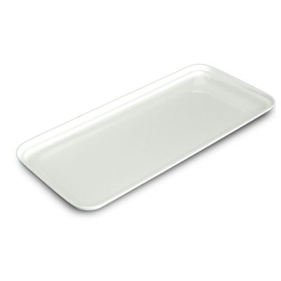 Delfin 24x8x1 in. Rectangular Acrylic White Market Tray