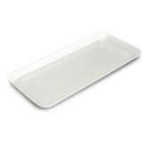 Delfin 24x8x1 in. Rectangular Acrylic White Market Tray