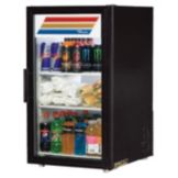 True&reg; Black Glass Swing Door Countertop Refrigerator, 5.7 Cubic Ft