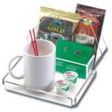 Cal-Mil&reg; Clear Hotel Amenity Coffee Tray