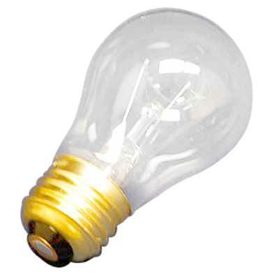 Clear A-15 Incandescent 15W Bulb, 130V 3000 hours, 4 Pack