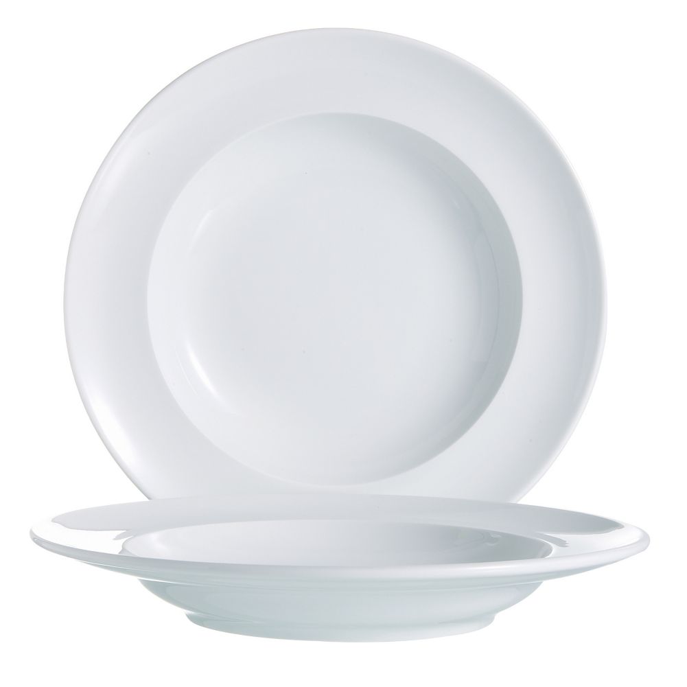 Cardinal Arcoroc Vintage White Porcelain 10 Oz. Soup Plate