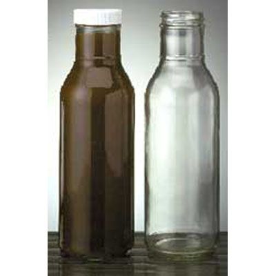 E Bottle Ring Neck 12 Oz Glass Sauce Bottle