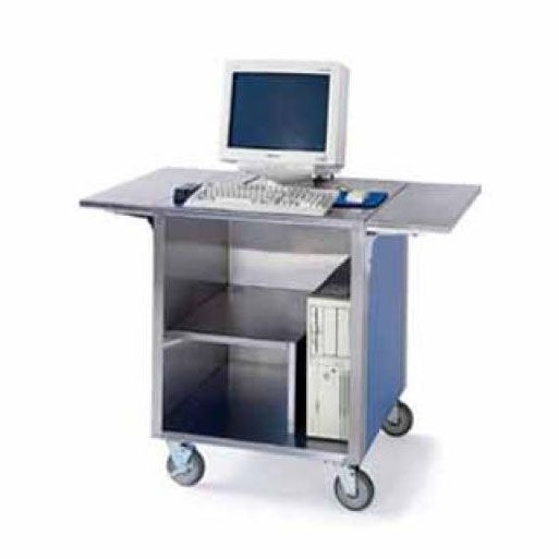 Lakeside Cashier Stand w/ S/S Top - Interior - 2-Fold Down Tray Slides