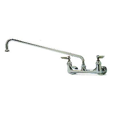 T & S Brass 12" Wall Mount Double Pantry Faucet
