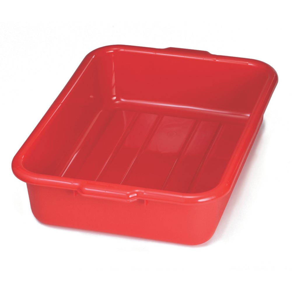 Tablecraft Red 5" Deep Polyethylene Tote Box