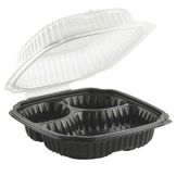 Anchor Culinary Classics Microwave Safe Hinged 3-Comp. 9" Sq. Container