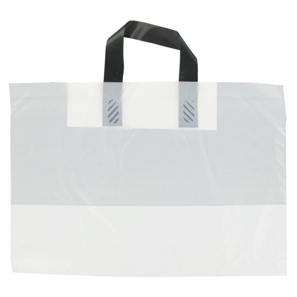 Command Pkg. White Plastic 16 x 11 x 8-In. Carry-Out Bag w/ Loop Hndl.