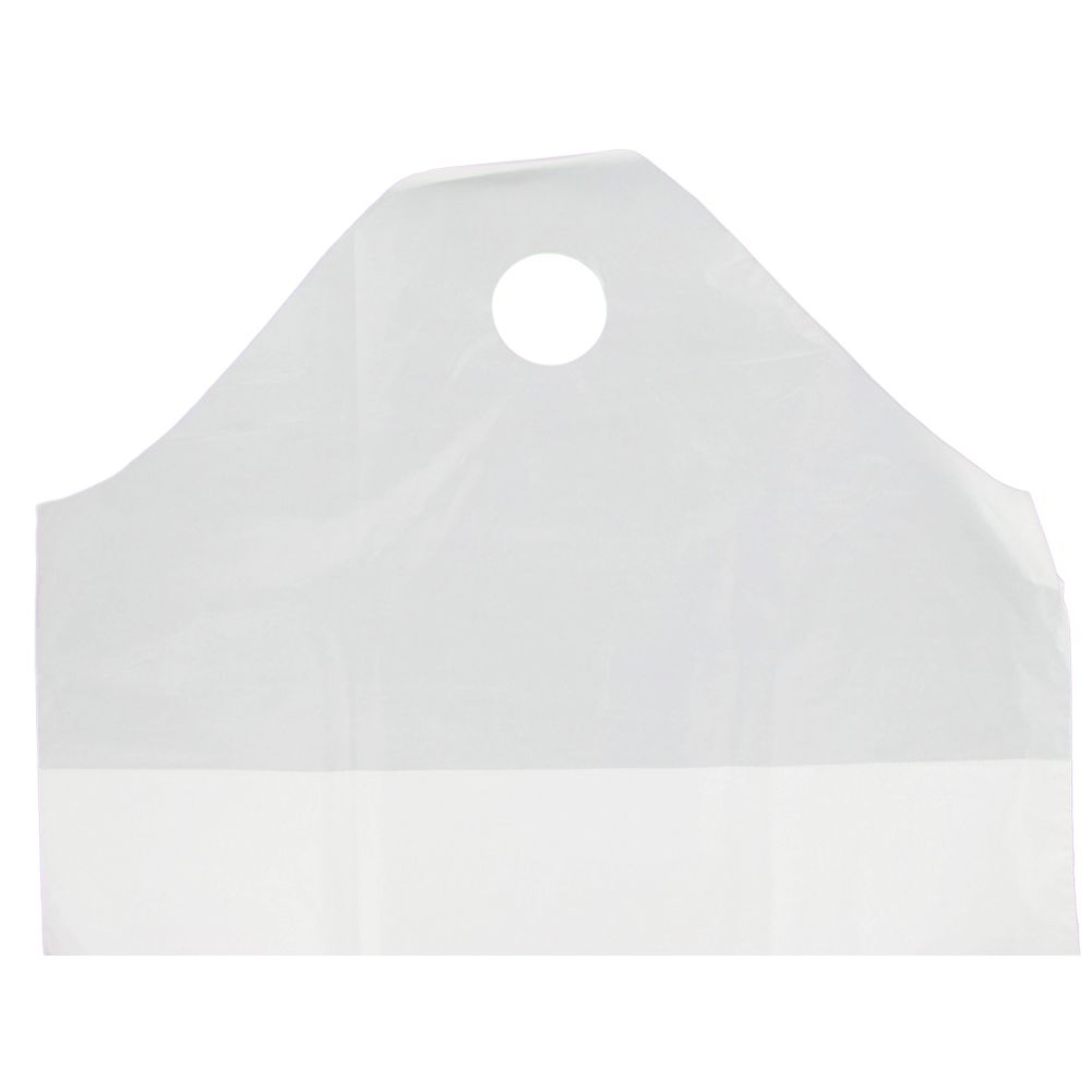Command Packaging F21WT White Carry-Out Bag with Wave Top - 500 / CS