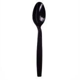 Georgia Pacific Dixie&reg; Full Size Heavy Duty Black Plastic Teaspoon