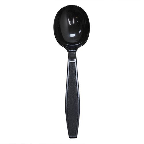 Georgia Pacific Dixie&reg; Full Size Heavy Weight Black Plastic Spoon