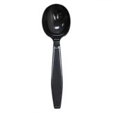 Georgia Pacific Dixie&reg; Full Size Heavy Weight Black Plastic Spoon