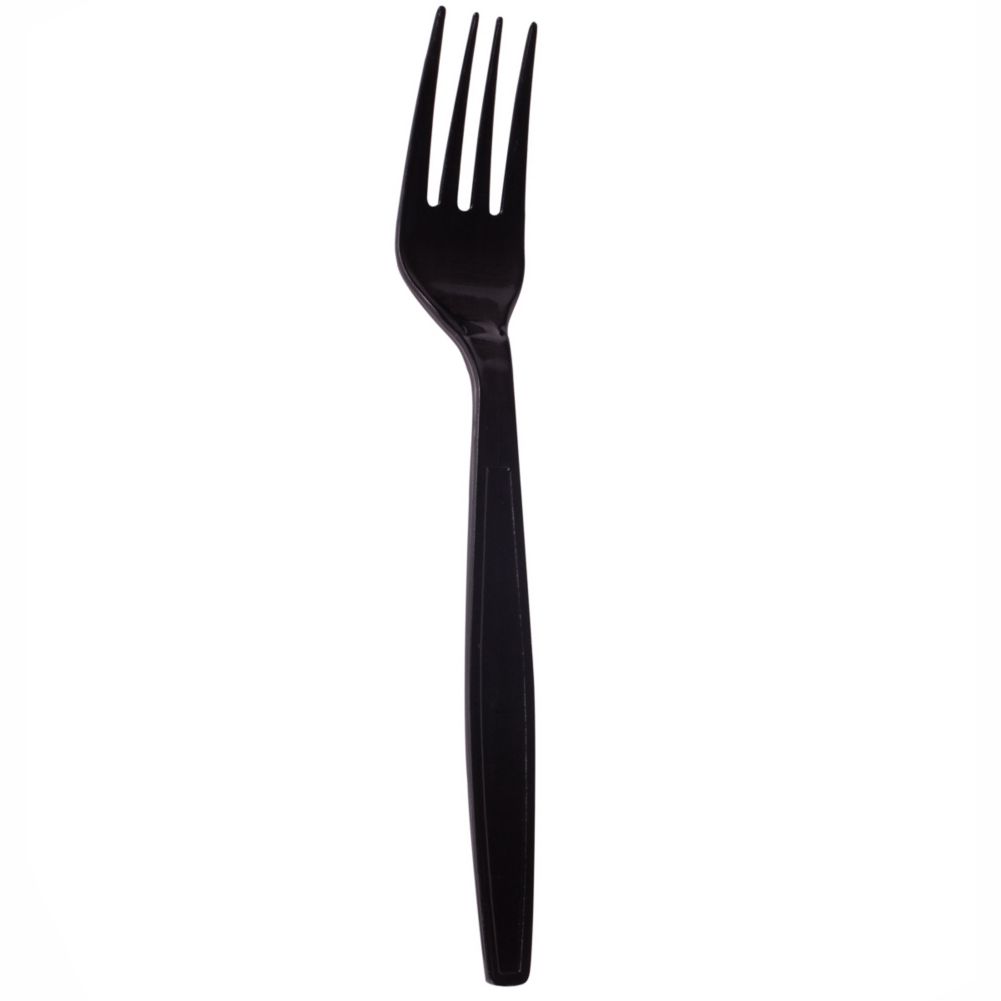 Georgia Pacific Dixie&reg; Black Heavy Weight Plastic Full Size Fork