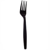 Georgia Pacific Dixie&reg; Black Heavy Weight Plastic Full Size Fork