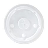 International Paper Polystyrene Lid f/ 12-24 Oz Cold Cup w/ Straw Slot