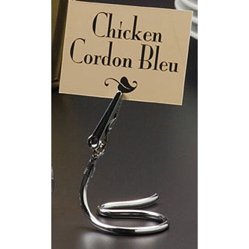 American Metalcraft Swirly Alligator Clip 3&frac12;" Card Holder