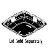 Par-Pak Black PET Plastic 8 Oz. 5" Square Bowls