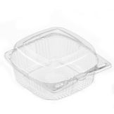 Par-Pak Clear Hinged PET 5 x 5 x 3" Container