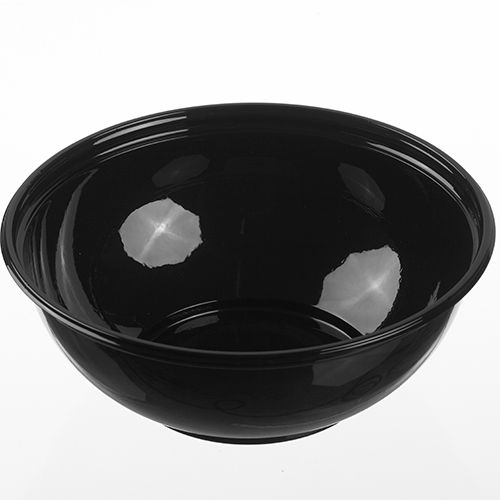 Par-Pak Black PET Plastic 80 Oz. Bowl
