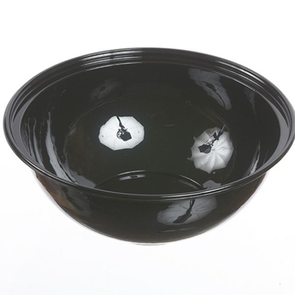 Par-Pak 12" Black PETE Plastic 160 Oz. Bowl