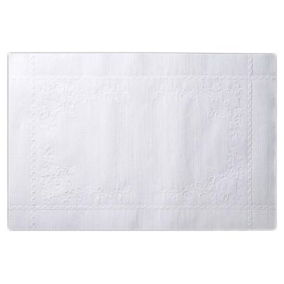 Lapaco 10" x 14" White Embossed Paper Placemat