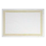 Lapaco 10" x 14" Greek Key With Gold Trim Paper Placemat