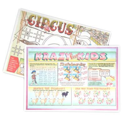 Lapaco 10" x 14" Kid's Games Paper Placemat