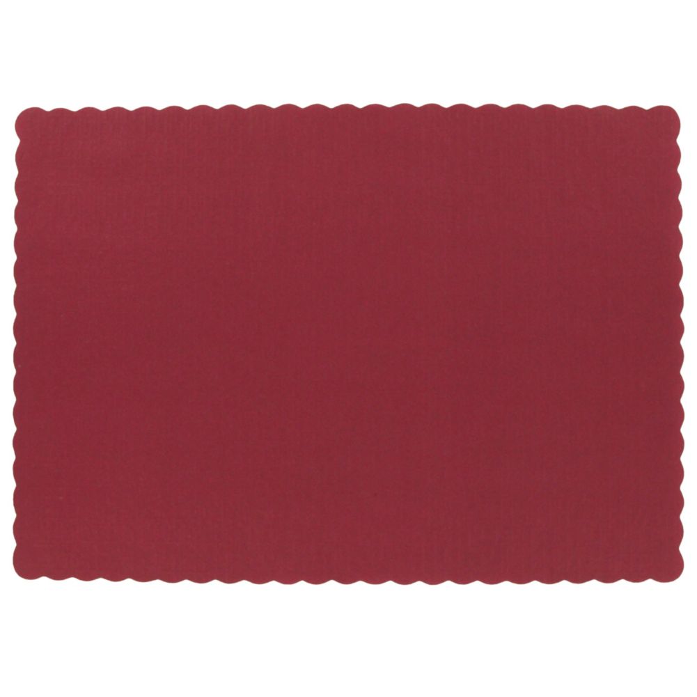 Lapaco 10" x 14" Burgundy Paper Placemat