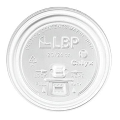 LBP White Pull & Sip Lid for 20 Oz. Hot Cup