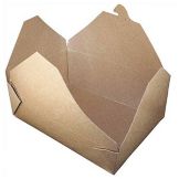Bio-Plus&reg; #3 Kraft 7.75 x 5.5 x 2.5" Recycled Take-Out Container