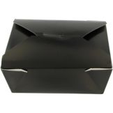 Bio-Pak #8 Black Container. 6 x 4.75 x 2.5