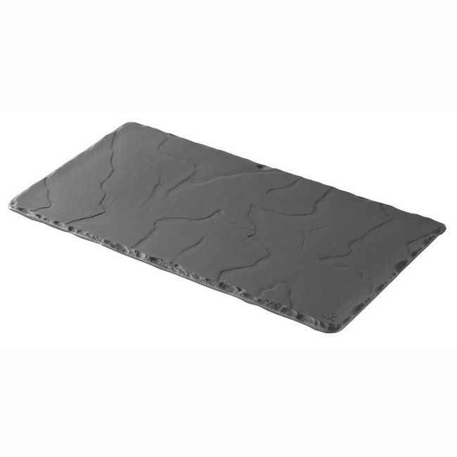 Revol&reg; USA 11-3/4" x 6-1/4" Matte Slate Style Plate