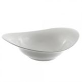 Ten Strawberry Street Whittier White 17" Swoop Bowl