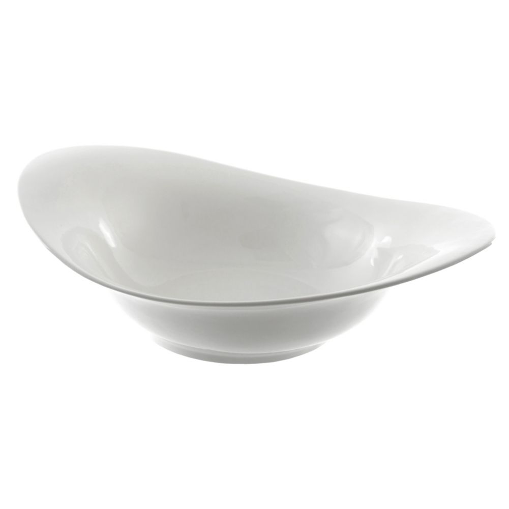 Ten Strawberry Street Whittier White 20" Swoop Bowl