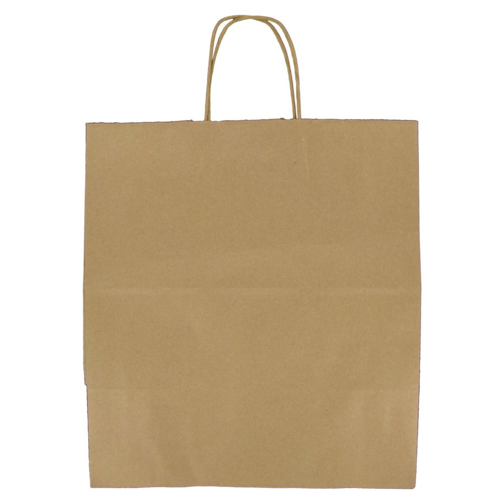 Duro Super Royal 14" x 15-3/4" Paper Brown Bag With Handles