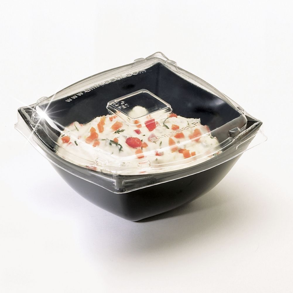 EMI Yoshi&reg; Squares Clear Lid for 8 Oz. Serving Bowl