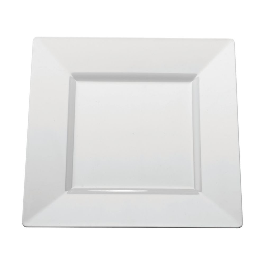 EMI Yoshi&reg; Squares White Plastic 6&frac12" Plate