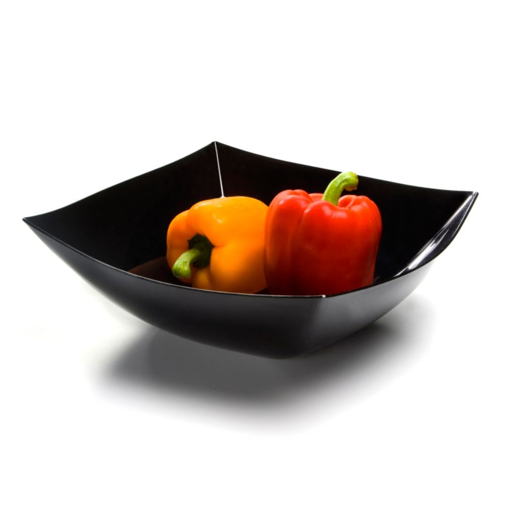 EMI Yoshi&reg; Squares Black 128 Oz. Serving Bowl