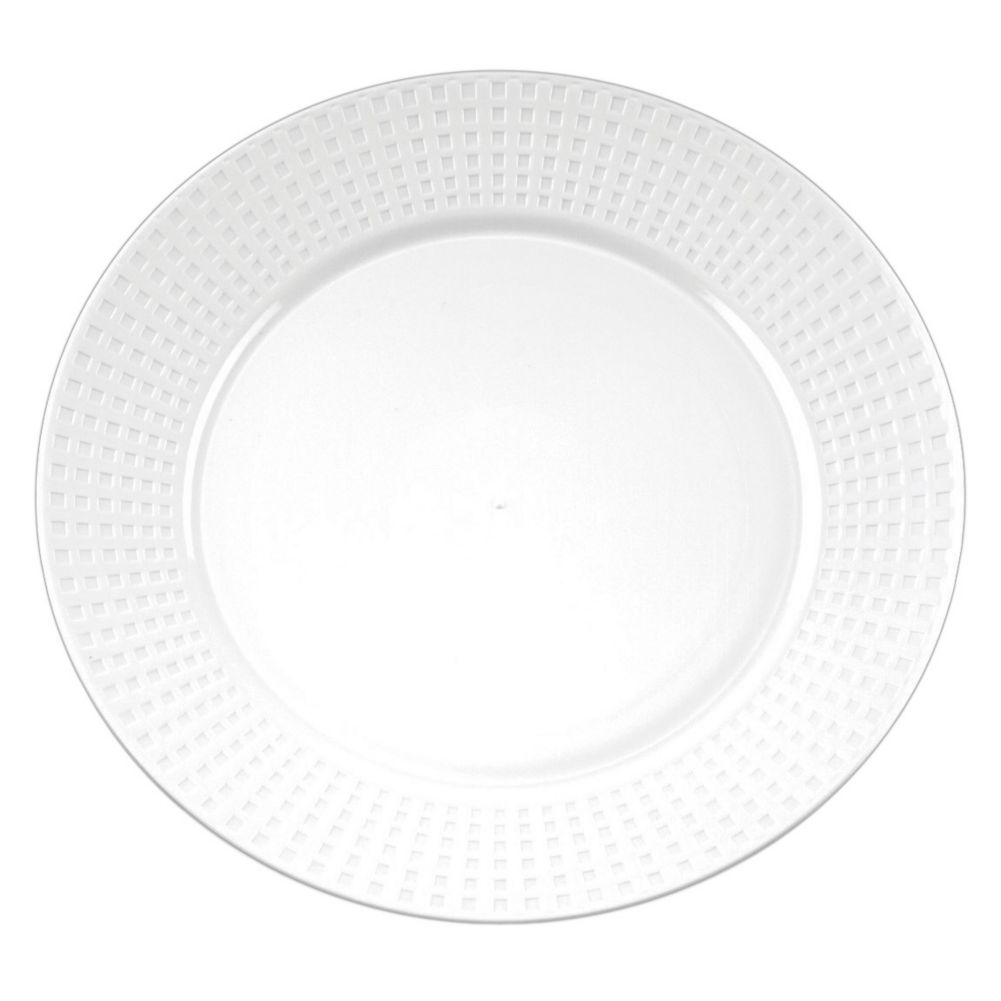 EMI Yoshi&reg; Majestic White Plastic 9" Dinner Plate